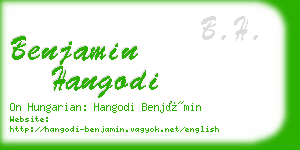 benjamin hangodi business card